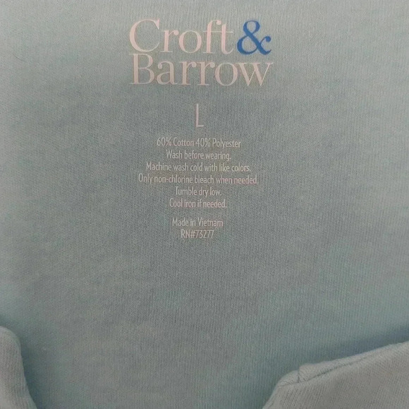 Croft & Barrow® Elbow-Sleeve Splitneck Women's Top Size Large (EUC) - Picture 6 of 9